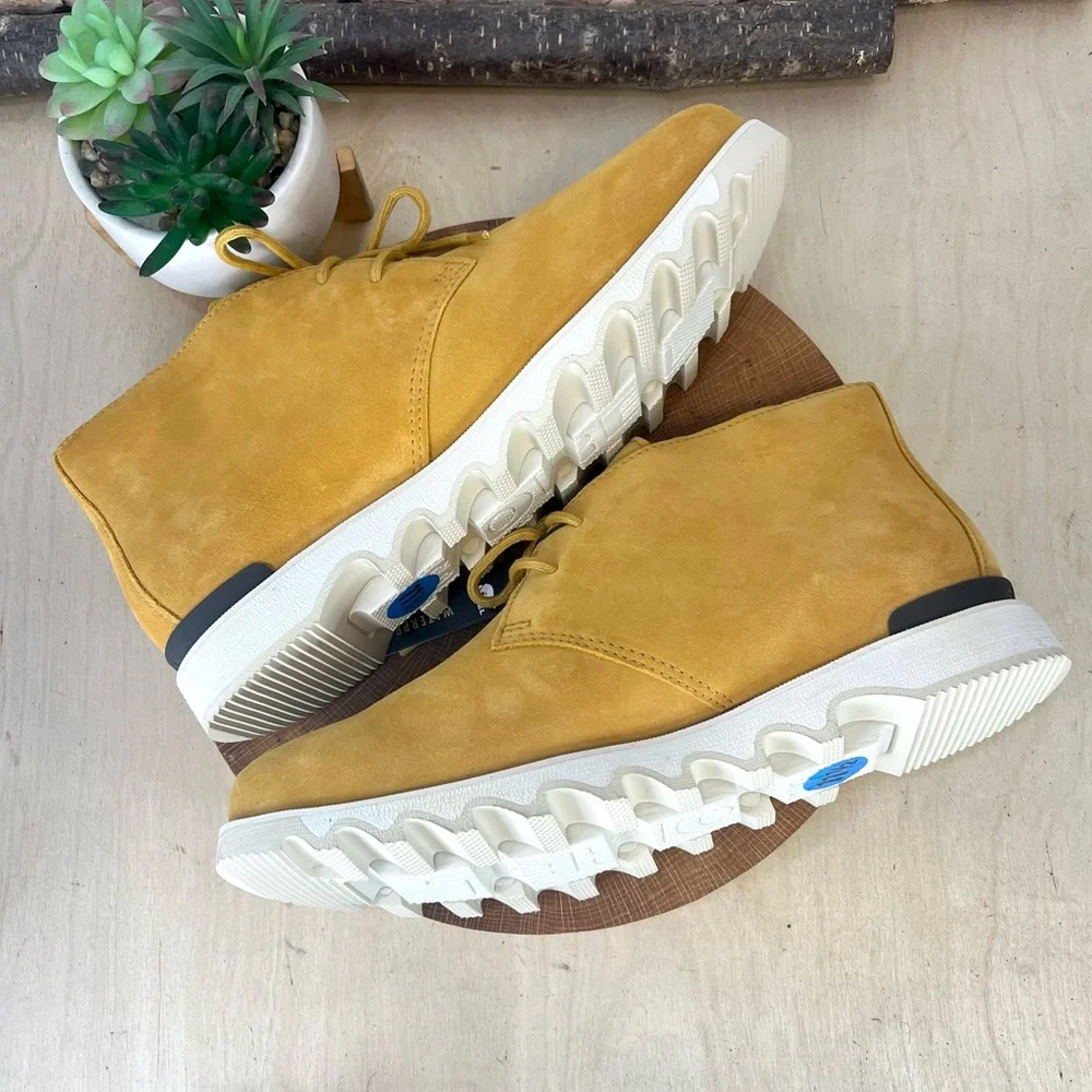 NWT Sorel Men’s Kezar Waterproof Suede Boots Yellow Suede Size 11.5